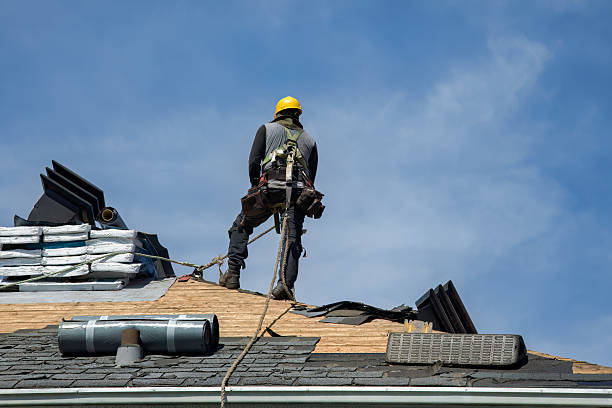 Professional Gutter Installation technician working in Washington Court House, OH